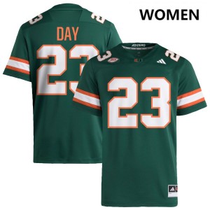 Women Dylan Day Green Miami Hurricanes #23 College Football NCAA Jersey 887298-125