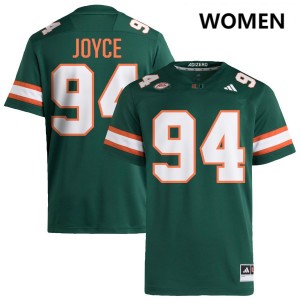 Womens Dylan Joyce Green Miami Hurricanes #94 College Football Official Jerseys 540533-616