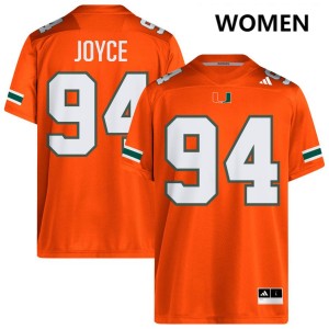 Women's Dylan Joyce Orange Miami Hurricanes #94 College Football 2025 Jersey 727404-570