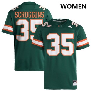 Womens Herbert Scroggins III Green Miami Hurricanes #35 College Football Alumni Jerseys 480364-262