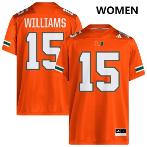 Womens Markeith Williams Orange Miami Hurricanes #15 College Football Stitched Jerseys 200871-666