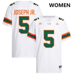 Women Ray Ray Joseph Jr. White Miami Hurricanes #5 College Football Game Jersey 898289-460