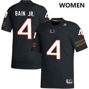 Women Rueben Bain Jr. Black Miami Hurricanes #4 College Football 2025 Jerseys 977615-731