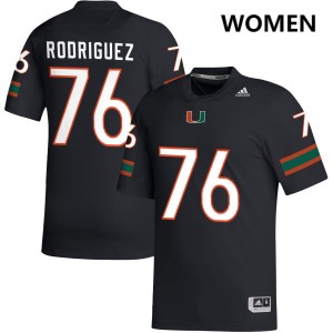 Women Ryan Rodriguez Black Miami Hurricanes #76 College Football Limited Jerseys 186829-952