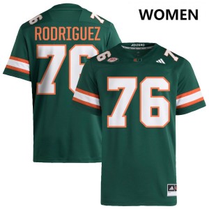 Womens Ryan Rodriguez Green Miami Hurricanes #76 College Football High School Jerseys 943180-373