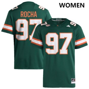Women Will Rocha Green Miami Hurricanes #97 College Football High School Jersey 281964-453