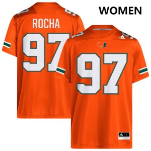 Womens Will Rocha Orange Miami Hurricanes #97 College Football Game Jersey 896491-716