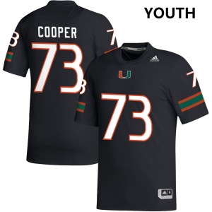 Youth Anez Cooper Black Miami Hurricanes #73 College Football Limited Jersey 523819-544