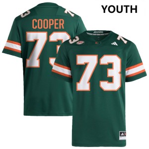 Youth Anez Cooper Green Miami Hurricanes #73 College Football Replica Jersey 102875-910