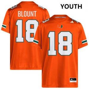 Youth Armondo Blount Orange Miami Hurricanes #18 College Football Replica Jerseys 748256-619