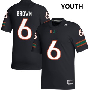 Youth CharMar Brown Black Miami Hurricanes #6 College Football University Jerseys 171419-382