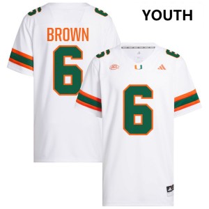Youth CharMar Brown White Miami Hurricanes #6 College Football Player Jerseys 180815-317