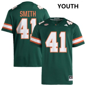 Youth Chase Smith Green Miami Hurricanes #41 College Football Official Jersey 390425-398