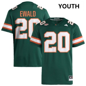 Youth Chris Ewald Jr. Green Miami Hurricanes #20 College Football 2025 Jerseys 803544-238