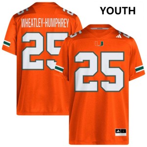 Youth Chris Wheatley-Humphrey Orange Miami Hurricanes #25 College Football Limited Jerseys 501145-886