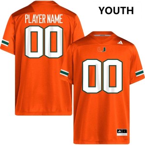 Youth Custom Orange Miami Hurricanes #00 College Football Official Jerseys 335004-311