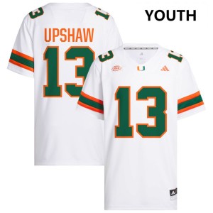 Youth Daylyn Upshaw White Miami Hurricanes #13 College Football 2025 Jerseys 669967-540
