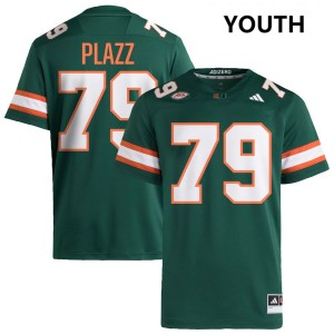 Youth Deryc Plazz Green Miami Hurricanes #79 College Football University Jersey 453736-815