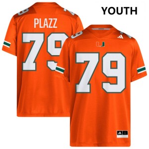 Youth Deryc Plazz Orange Miami Hurricanes #79 College Football Replica Jersey 519033-863
