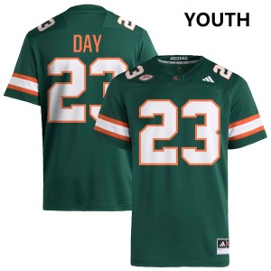 Youth Dylan Day Green Miami Hurricanes #23 College Football High School Jersey 364430-170