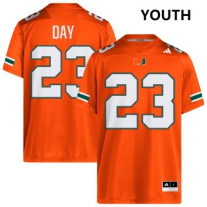 Youth Dylan Day Orange Miami Hurricanes #23 College Football Official Jerseys 858556-720