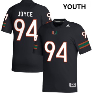 Youth Dylan Joyce Black Miami Hurricanes #94 College Football NCAA Jersey 628248-241