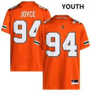 Youth Dylan Joyce Orange Miami Hurricanes #94 College Football 2025 Jerseys 578420-857