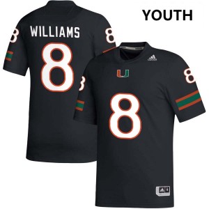 Youth Emory Williams Black Miami Hurricanes #8 College Football 2025-26 Jerseys 960666-226