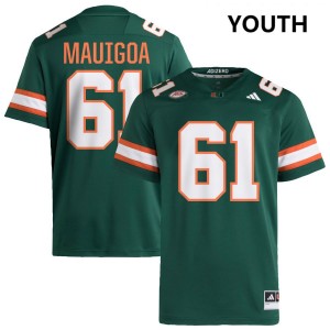 Youth Francis Mauigoa Green Miami Hurricanes #61 College Football 2025 Jersey 950785-507