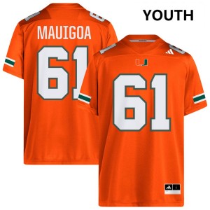 Youth Francis Mauigoa Orange Miami Hurricanes #61 College Football Limited Jersey 748644-930