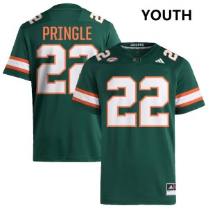 Youth Girard Pringle Jr. Green Miami Hurricanes #22 College Football University Jerseys 349842-375