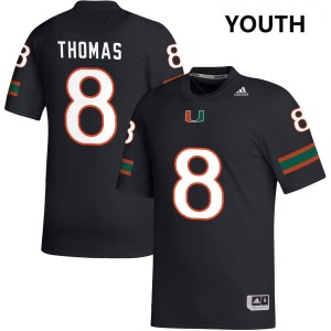 Youth Jakobe Thomas Black Miami Hurricanes #8 College Football Limited Jerseys 526309-562