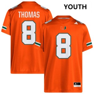 Youth Jakobe Thomas Orange Miami Hurricanes #8 College Football 2025 Jersey 651250-663