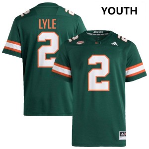 Youth Jordan Lyle Green Miami Hurricanes #2 College Football 2025-26 Jerseys 382102-899