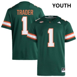 Youth Joshisa Trader Green Miami Hurricanes #1 College Football NCAA Jersey 152200-880