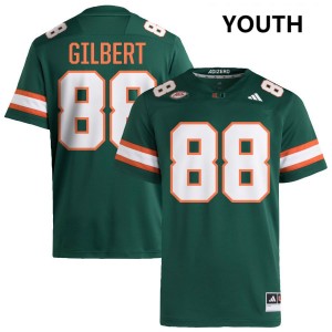 Youth Luka Gilbert Green Miami Hurricanes #88 College Football Player Jersey 603923-749
