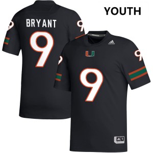 Youth Malik Bryant Black Miami Hurricanes #9 College Football Embroidery Jersey 588908-313