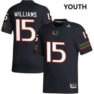 Youth Markeith Williams Black Miami Hurricanes #15 College Football Player Jerseys 242091-235
