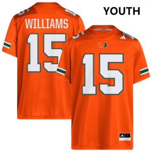 Youth Markeith Williams Orange Miami Hurricanes #15 College Football 2025 Jerseys 573035-592