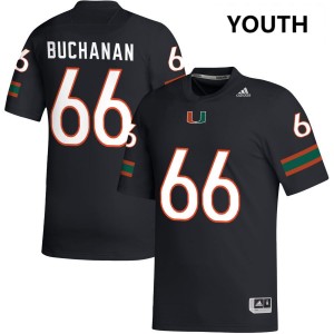 Youth Max Buchanan Black Miami Hurricanes #66 College Football Replica Jerseys 150190-993