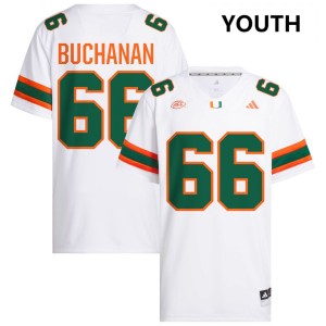 Youth Max Buchanan White Miami Hurricanes #66 College Football Player Jersey 651470-810