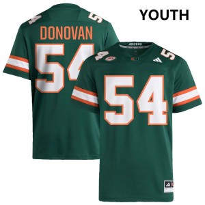 Youth Michael Donovan Green Miami Hurricanes #54 College Football 2025-26 Jerseys 338438-758