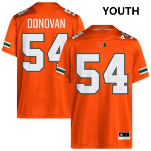 Youth Michael Donovan Orange Miami Hurricanes #54 College Football Limited Jersey 327414-792