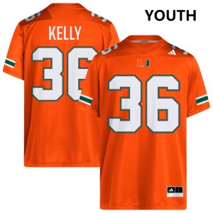 Youth Nick Kelly Orange Miami Hurricanes #36 College Football Limited Jerseys 241608-353