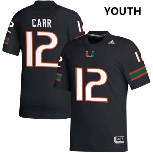 Youth Ny Carr Black Miami Hurricanes #12 College Football Alumni Jerseys 759822-598