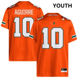 Youth Raul Aguirre Jr. Orange Miami Hurricanes #10 College Football 2025-26 Jerseys 197476-908
