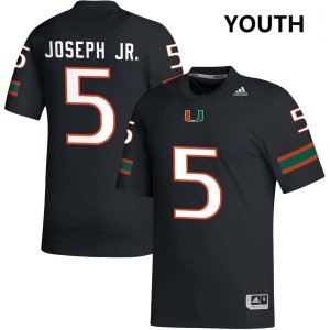 Youth Ray Ray Joseph Jr. Black Miami Hurricanes #5 College Football 2025-26 Jersey 110043-650