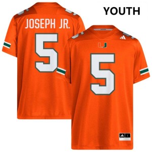 Youth Ray Ray Joseph Jr. Orange Miami Hurricanes #5 College Football NCAA Jerseys 149659-473