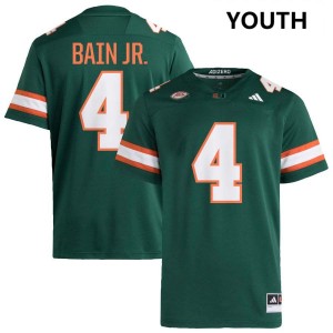 Youth Rueben Bain Jr. Green Miami Hurricanes #4 College Football High School Jerseys 680420-297