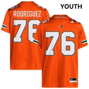 Youth Ryan Rodriguez Orange Miami Hurricanes #76 College Football University Jerseys 316315-896